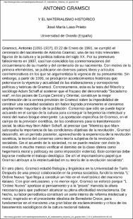 Portada Antonio Gramsci y el materialismo histórico