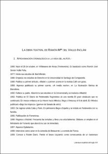 Portada La obra teatral de Ramón María del Valle Inclán
