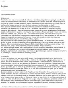 Portada Lejana : diario de Alina Reyes