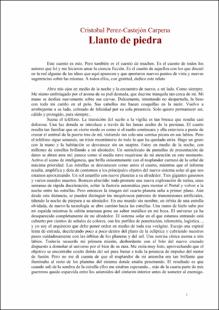 Portada Llanto de piedra