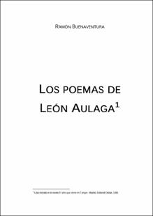 Portada Los poemas de León Aulaga