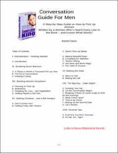Portada Conversation guide for men : A step-by-step guide on how to pick up women