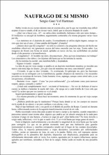 Portada Naufrago de si mismo