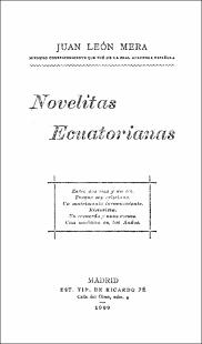 Portada Novelitas ecuatorianas