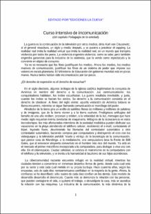 Portada Curso intensivo de incomunicación : (Del capítulo pedagogía de la soledad)