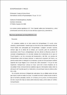 Portada Schopenhauer y Freud