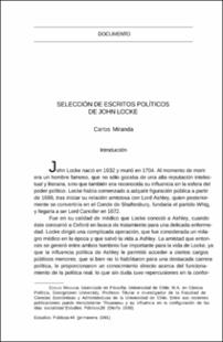 Portada Selección de escritos políticos de John Locke
