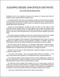 Portada Susurro desde una época distante