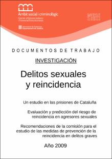 Portada Delitos sexuales y reincidencia