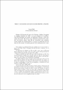 Portada Tirso y Cicognini : dos don juanes frente a frente