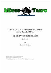 Portada Desigualdad y desarrollo en América Latina
