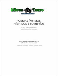 Portada poemas intimos hibridos y sombrios