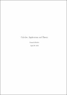Portada Calculusapplications and theory