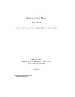 Portada Classical control theory