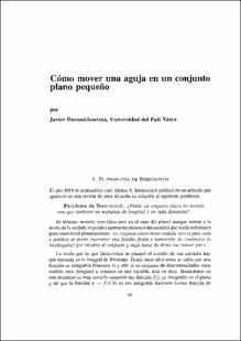 Portada Cómo mover una aguja en un conjunto plano pequeño