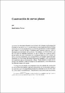 Portada Construcción de curvas planas