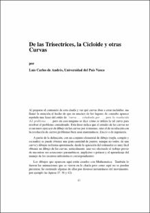 Portada De las trisectrices, la cicloide y otras curvas