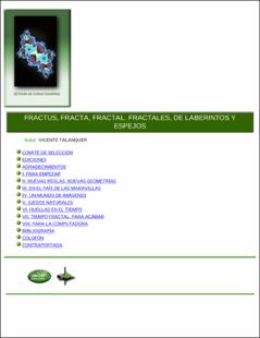 Portada Fractus, fracta, fractal, fractales de laberintos y espejos