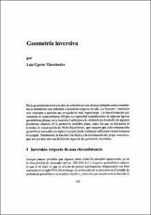 Portada Geometría inversiva