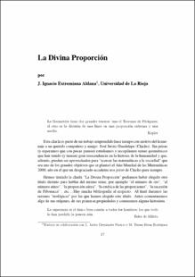 Portada La divina proporción