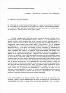 Portada La fórmula matemática de la belleza universal