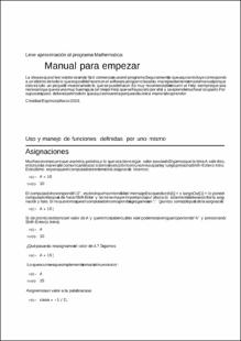Portada Leve aproximación al programa Mathematica : manual para empezar