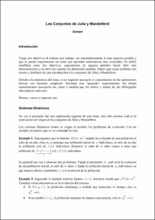 Portada Los conjuntos de Julia y Mandelbrot