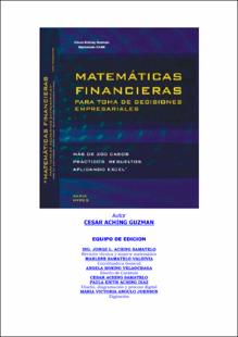 Portada Matemáticas financieras