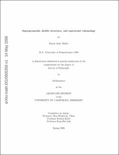 Portada Supergroupoidsdouble structures; and equivariant cohomology