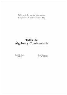 Portada Taller de algebra y combinatoria