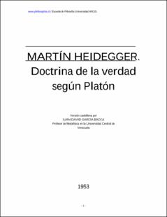Portada Doctrina de la verdad según Platón