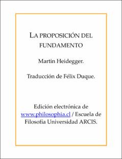 Portada La proposición del fundamento