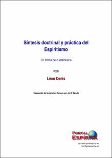 Portada Síntesis doctrinal y práctica del espiritismo : en forma de cuestionamiento