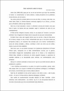 Portada Gide : Testimonio sobre la música