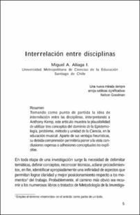 Portada Interrelación entre disciplinas