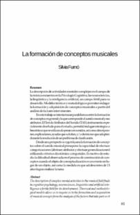 Portada La formación de conceptos musicales