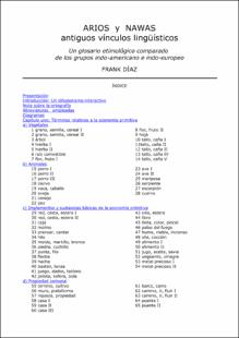 Portada Arios y nawasantiguos vínculos lingüísticos : un glosario etimológico comparado de los grupos indo-americano e indo-europeo