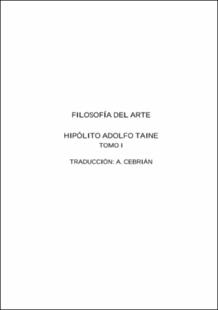 Portada Filosofía del arte. Tomo I