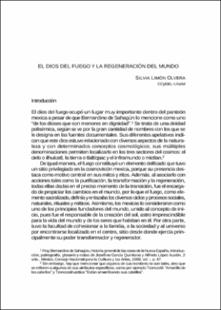 Portada El Dios del fuego y la regeneración del mundo