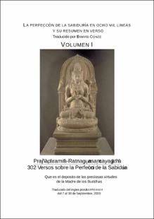 Portada La perfección de la sabiduría en ocho mil líneas y su resumen en verso. Volumen I