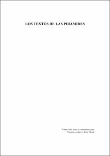 Portada Los textos de las pirámides