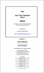 Portada Tao los tres tesoros : charlas acerca de fragmentos del Tao Te Ching de Lao Tse. Vol. I