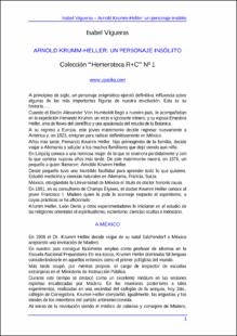 Portada Arnold Krumm-Heller : un personaje insólito