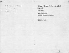 Portada El problema de la realidad social escritos I