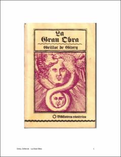 Portada La gran obra : doce meditaciones sobre la vía esotérica al Absoluto