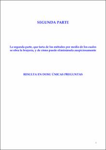 Portada Malleus maleficarum. 2. Resulta en dos únicas preguntas