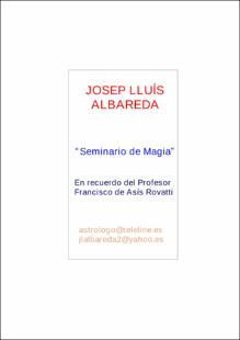 Portada Seminario de Magia : En recuerdo del Profesor Francisco de Asís Rovatti