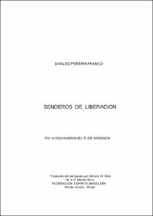Portada Senderos de liberación : por el espíritu Manuel P. de Miranda