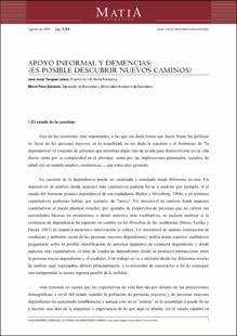 Portada Apoyo informal y demencias : ¿es posible descubrir nuevos caminos?