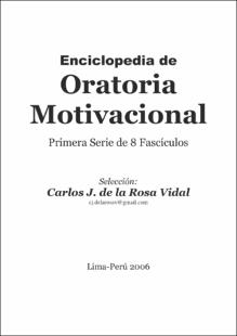 Portada Enciclopedia de oratoria motivacional : Primera serie de 8 fascículos